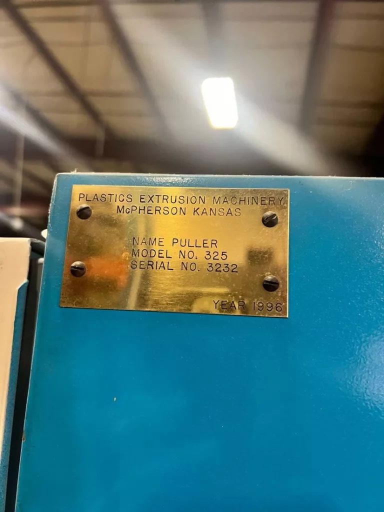 1996 Plastic Extrusion Machinery 325 Extruder, photo 12 of 12