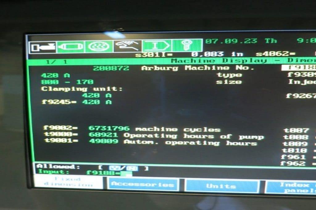Used Arburg 420A 800-170 Injection Molding Machine For Sale