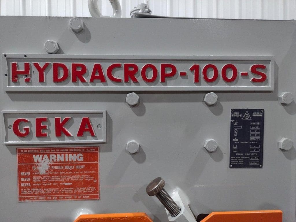 Used Geka Hydracrop 100-S Ironworker For Sale
