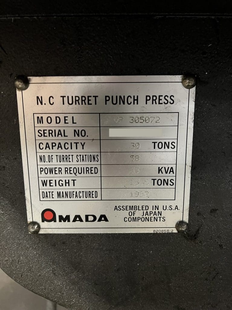 Used Amada Vipros Queen 357 Turret Punch For Sale