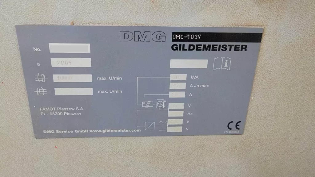 2004 Deckel Maho DMC 130V CNC Vertical Machining Center, photo 20 of 20
