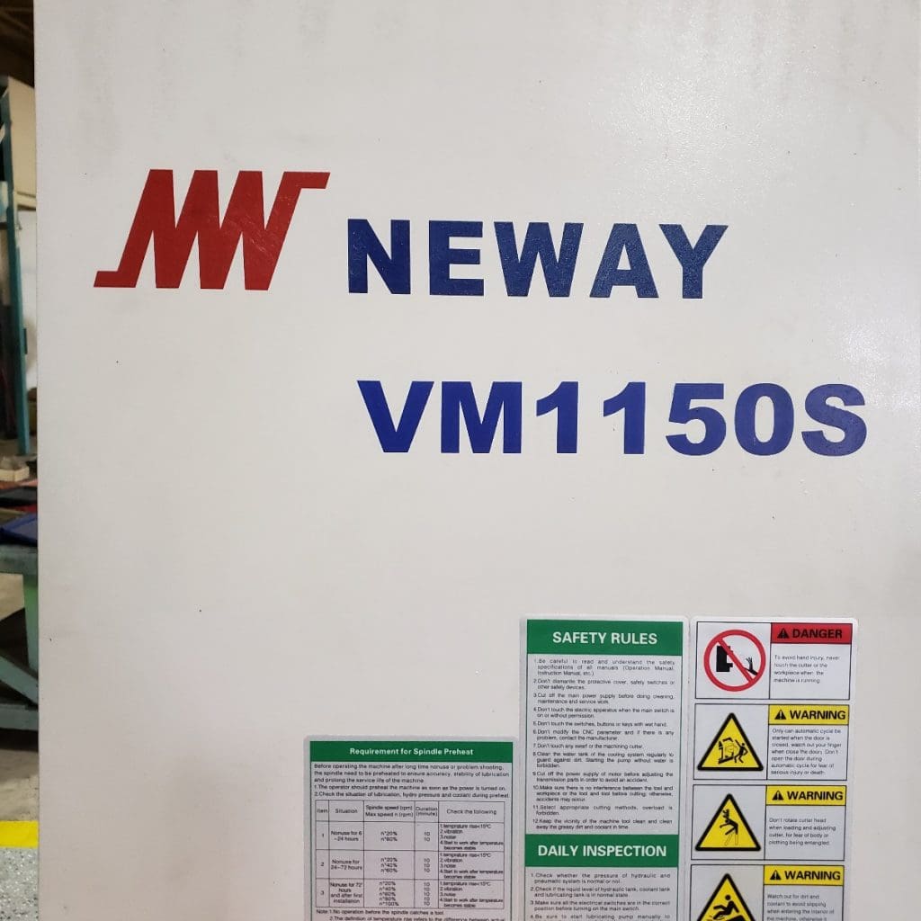 Used Neway VM-1150S CNC Vertical Machining Center For Sale