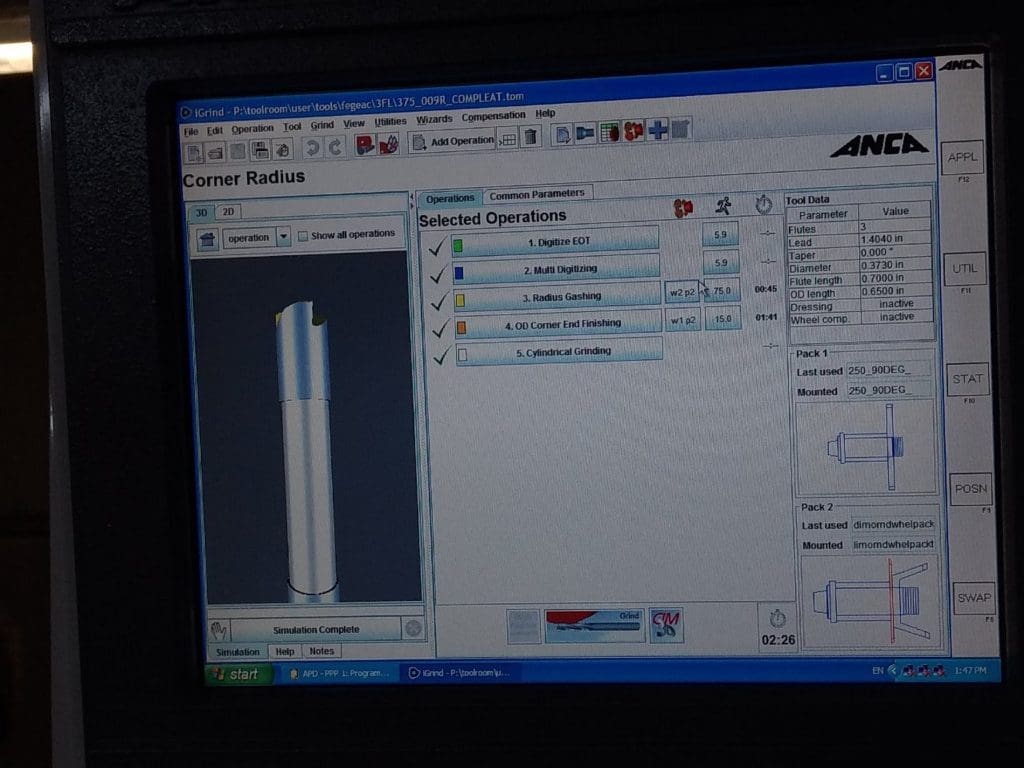 Used Anca FastGrind CNC Grinder For Sale