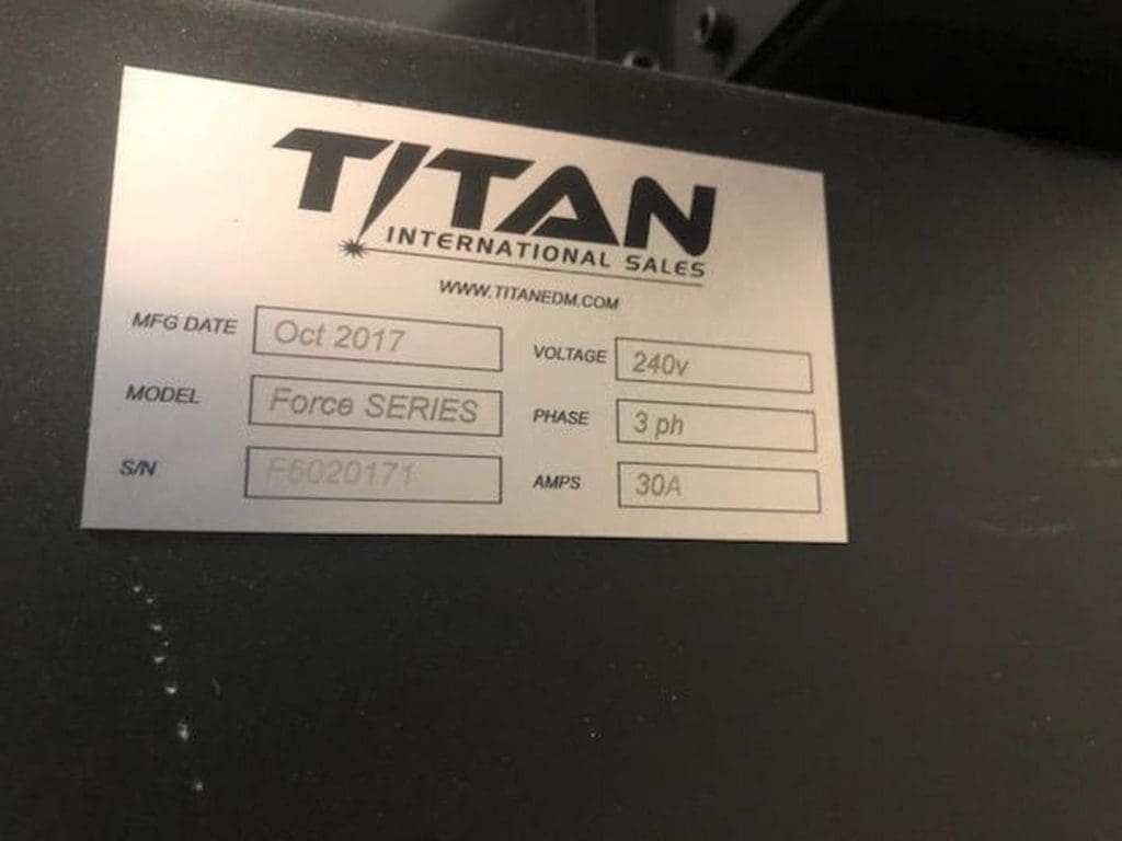 Used Titan Force 90 EDM Hole Popper For Sale