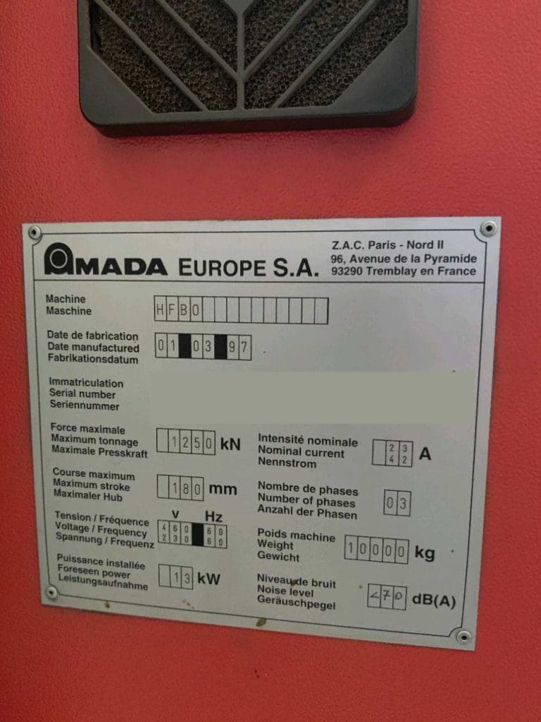 Used Amada Promecam HFB 125-4 Press Brake for Sale