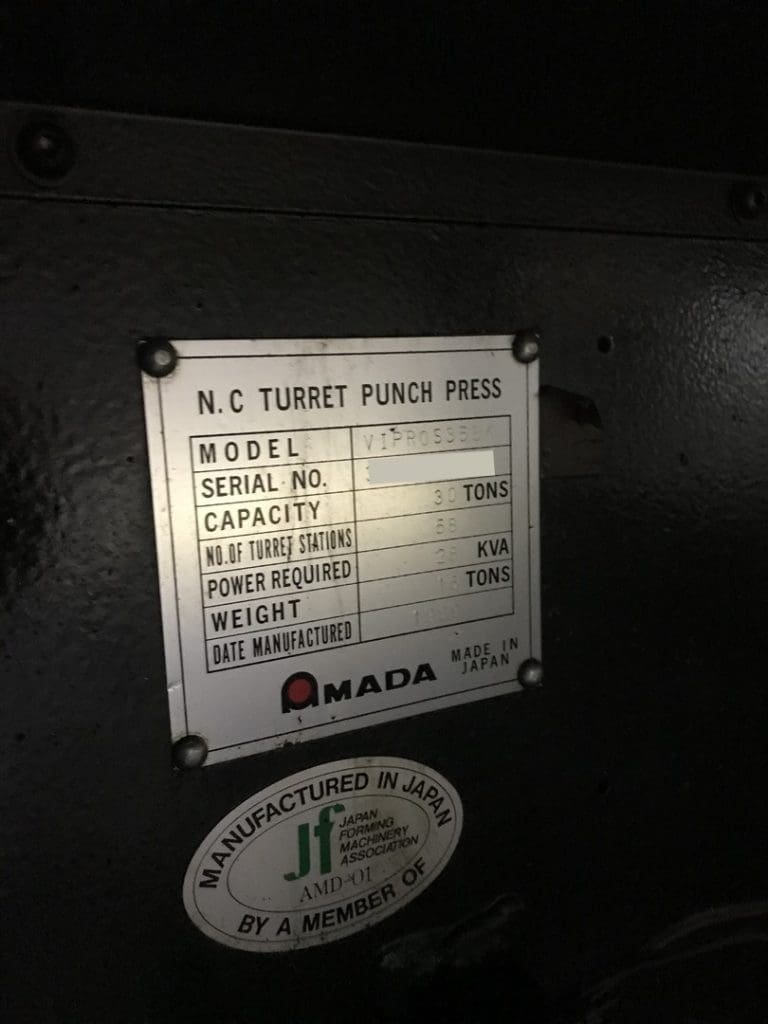 Used Amada Vipros 358 King II Turret Punch For Sale