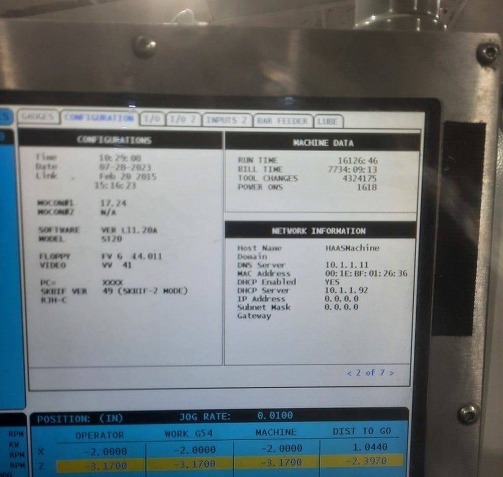 2015 Haas ST-20 CNC Lathe, photo 9 of 12
