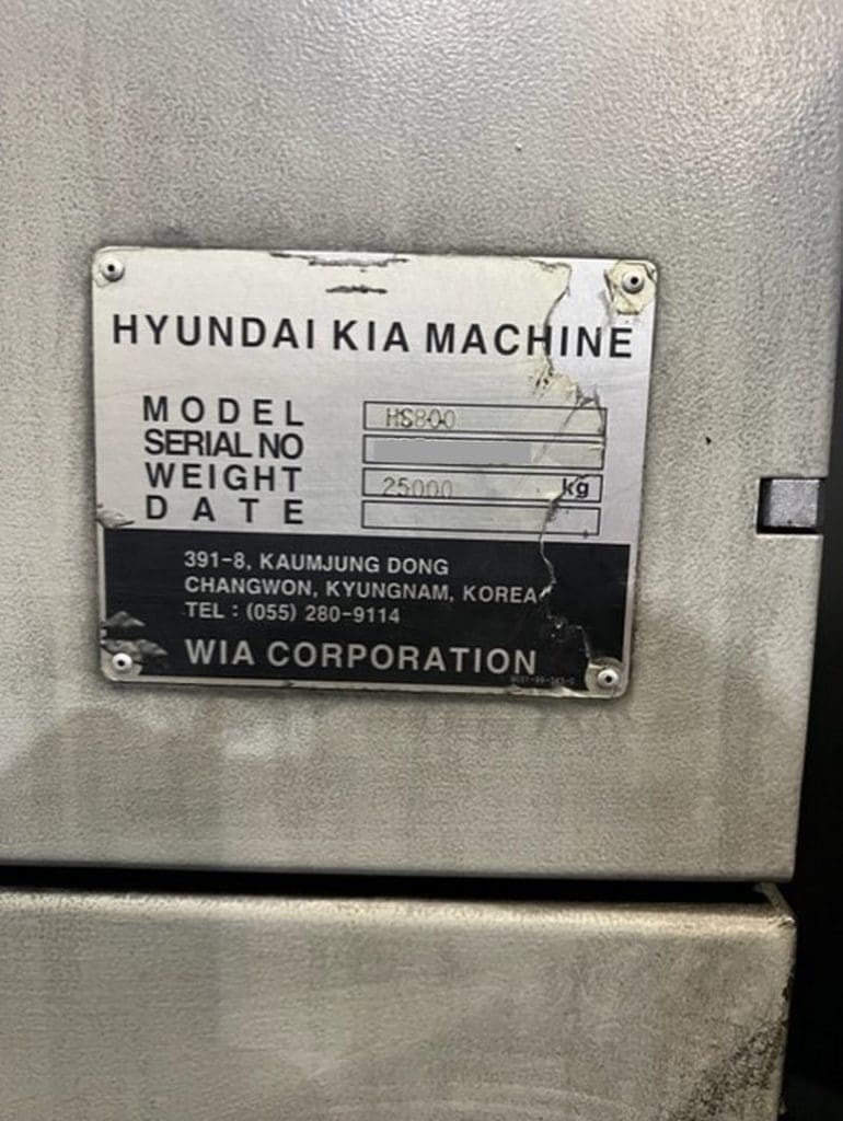 Used Hyundai HS800 CNC Horizontal Machining Center For Sale