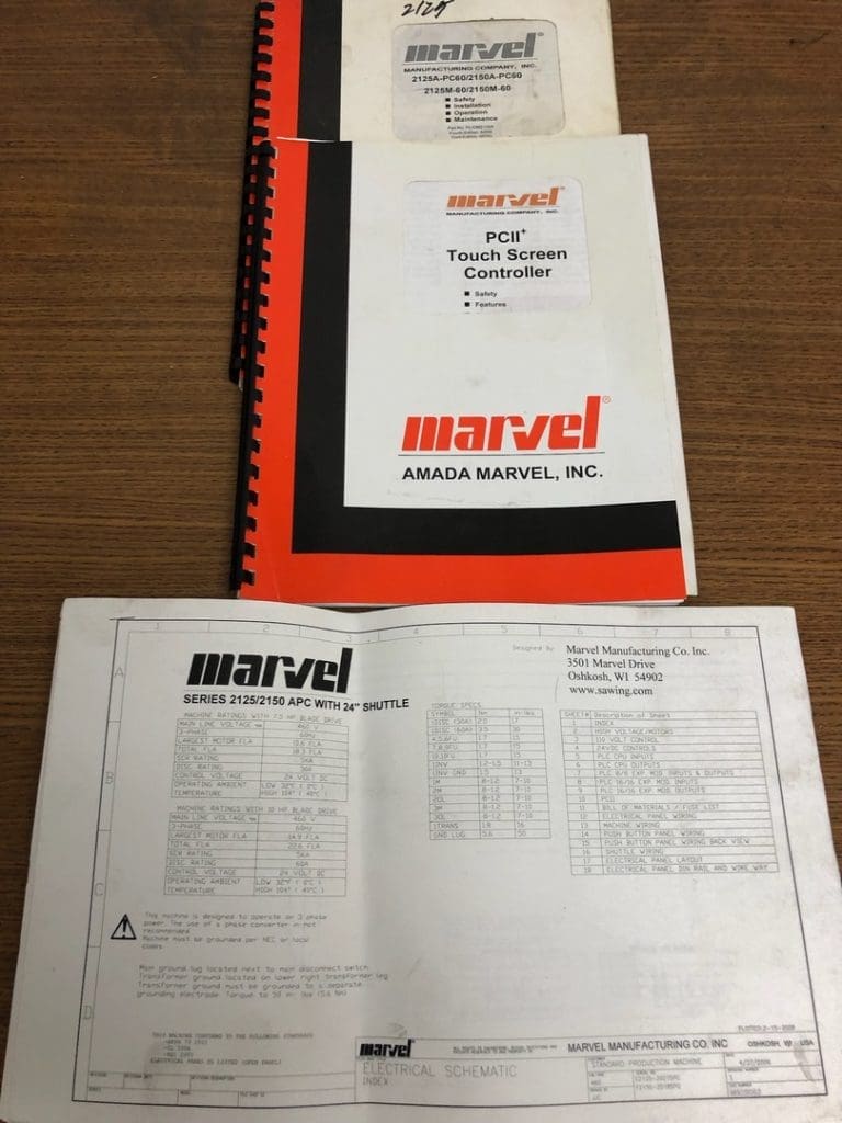 Used Marvel 2125A-PC60 Saw For Sale