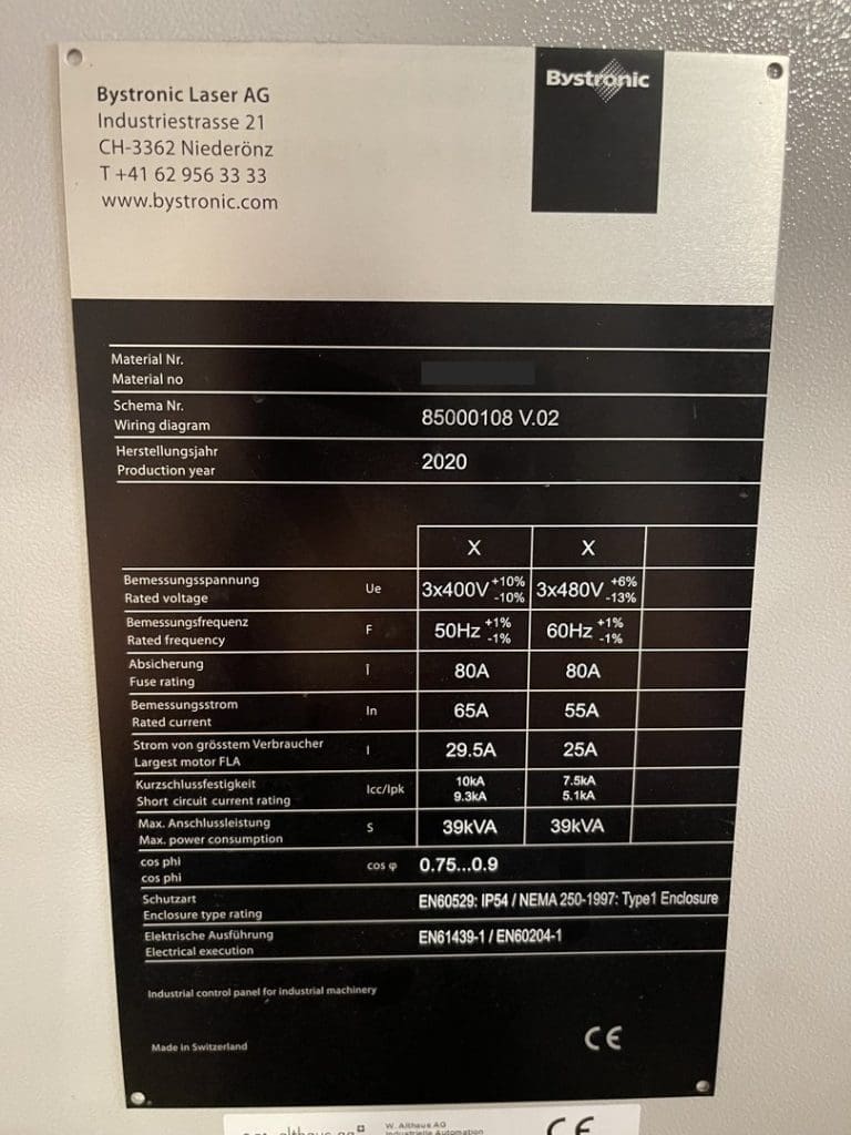 2020 Bystronic Bystar 3015 Laser, photo 18 of 18
