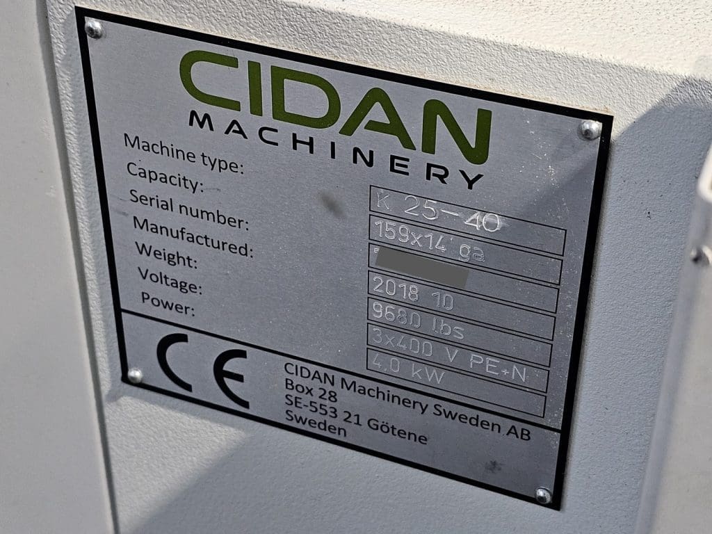 Used Cidan K25-40 Folding Machine For Sale