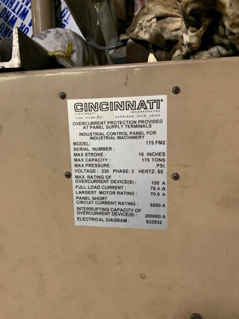 Used Cincinnati 175FMII10 Press Brake For Sale