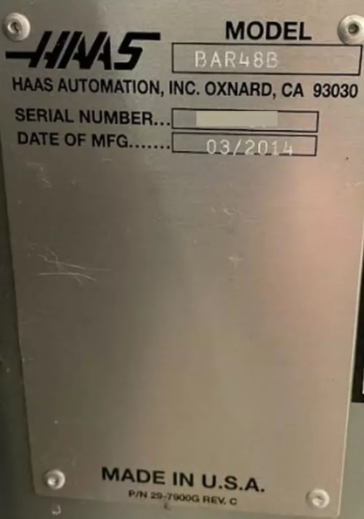 Used Haas Servo 300 CNC Barfeeder For Sale