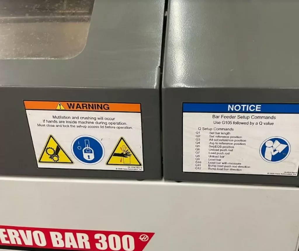 Used Haas Servo 300 CNC Barfeeder For Sale