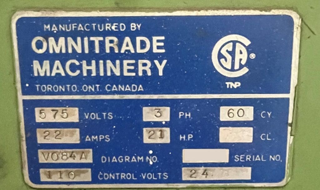 Used Omnitrade VO84-A Drill Press For Sale