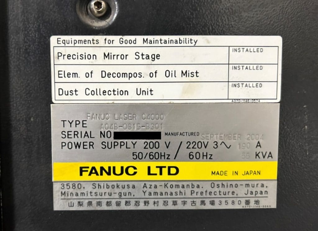Used Amada FO 3015NT CNC Laser For Sale