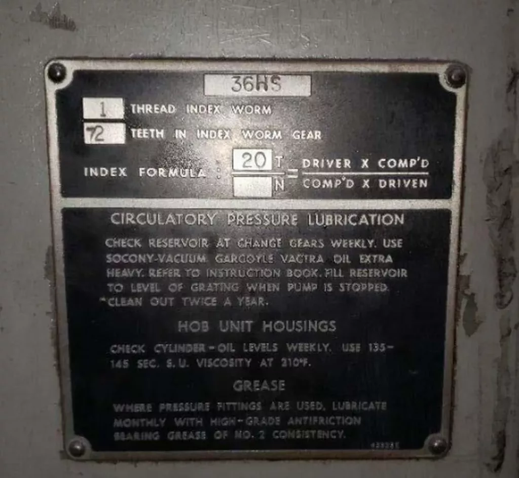 Gould & Eberhardt 36HS Gear Machinery, photo 5 of 6