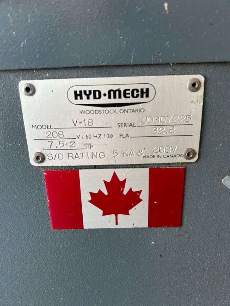 Used Hydmech V-18 Vertical Band Saw For Sale