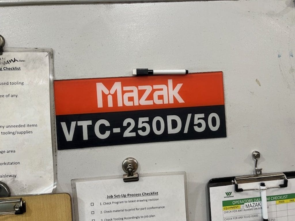 Used Mazak VTC-250D/50 CNC Vertical Machining Center For Sale