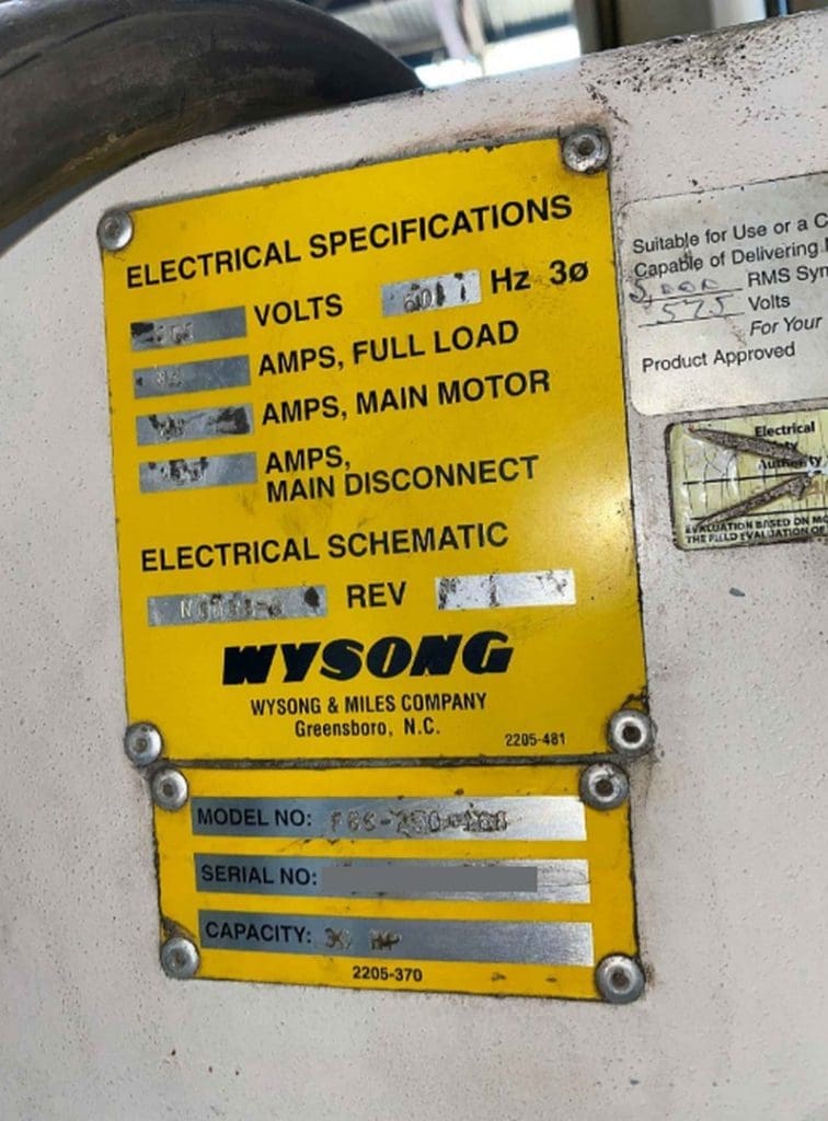 Used Wysong F68-250-168 Press Brake For Sale