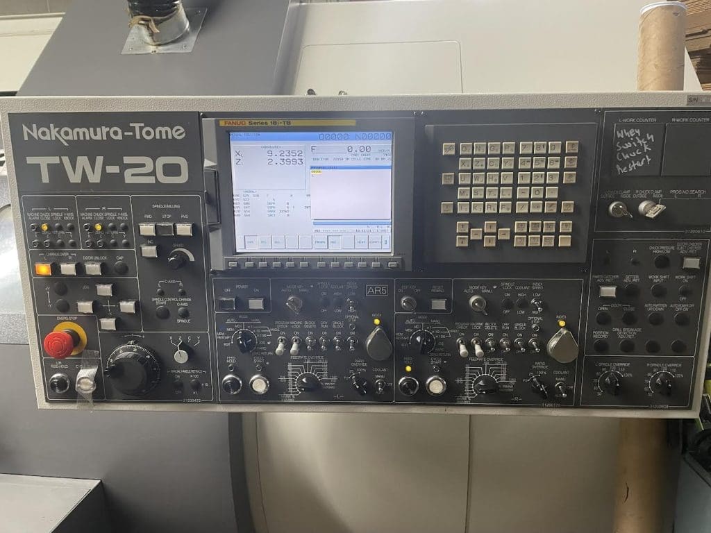 Used Nakamura TW-20 CNC Lathe For Sale