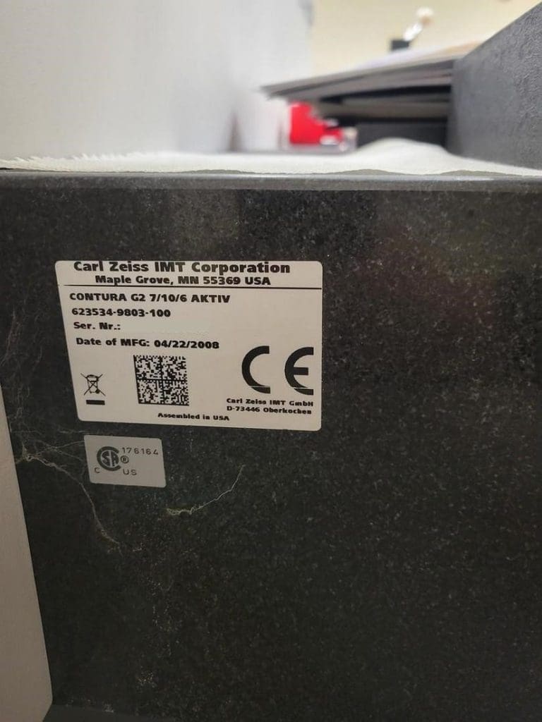 Used Zeiss Contura G2 7/10/6 Aktiv Coordinate Measuring Machine For Sale