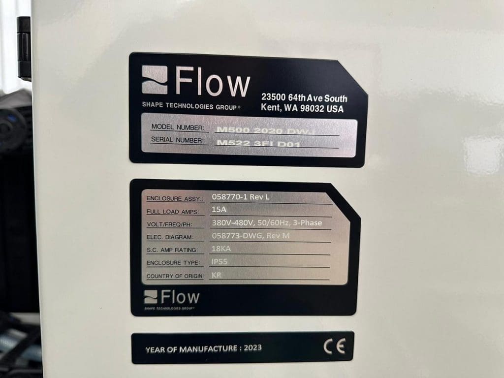 2023 Flow Mach 500 2020 DWJ Waterjet, photo 19 of 19