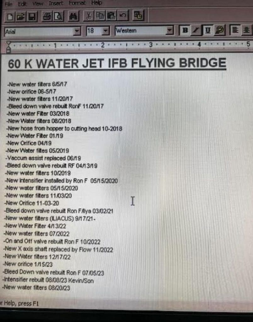 Used Flow IFB 6012 CNC Waterjet For Sale