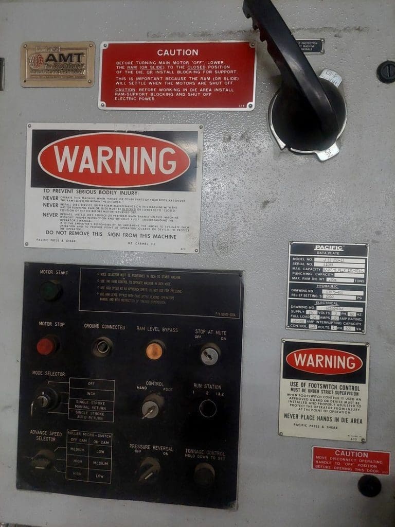 Used Pacific JII 250-12 Press Brake For Sale