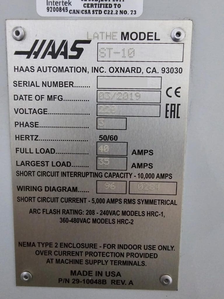 Used Haas ST-10 CNC Lathe For Sale