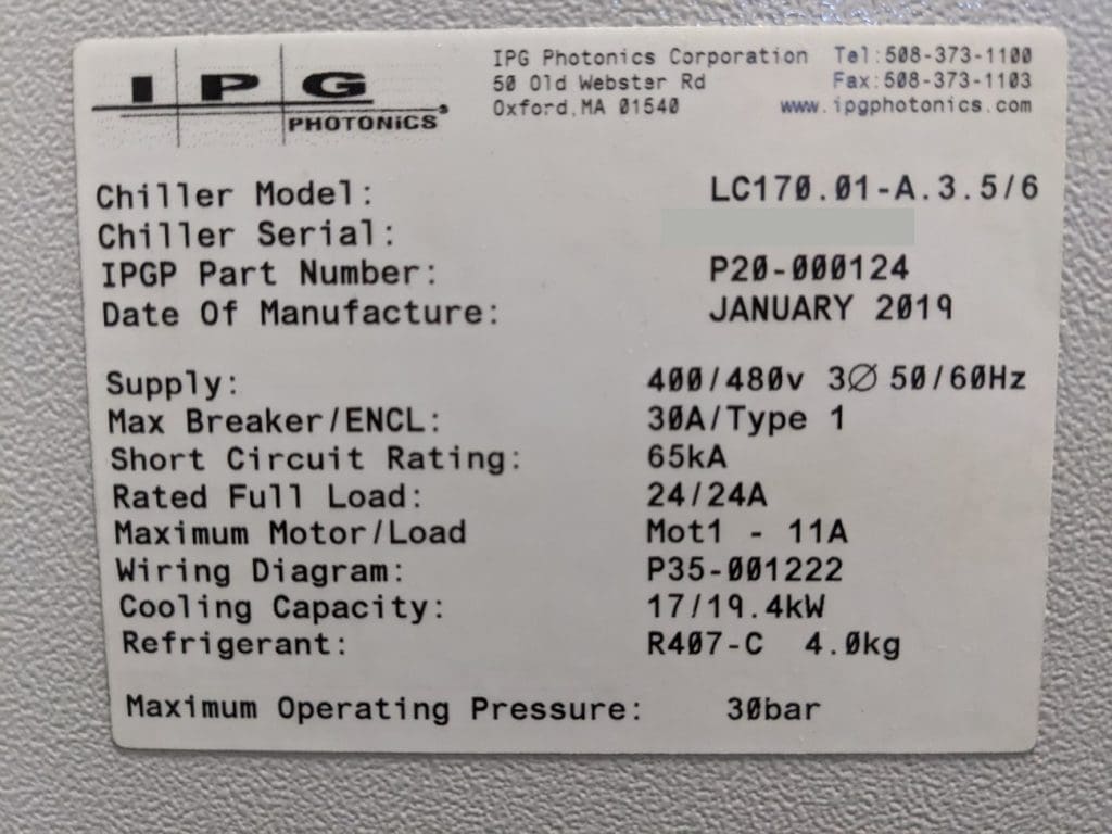 Used IPG Lasercube CNC Laser For Sale
