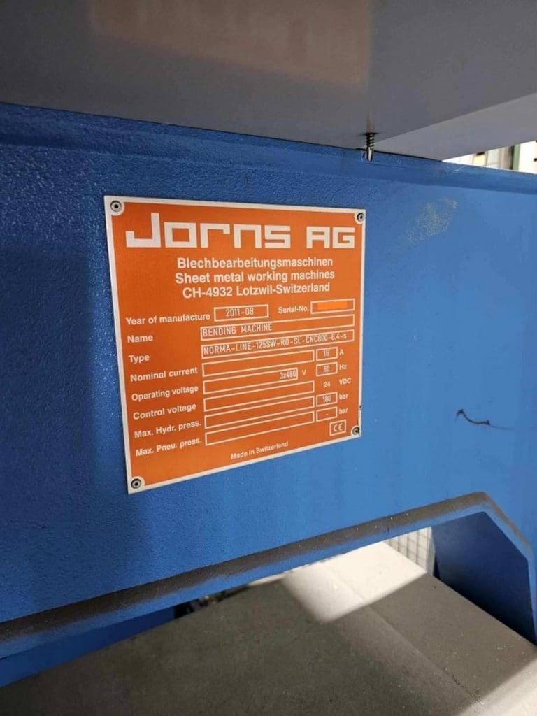 Used Jorns Norma-Line-125SW Folding Machine For Sale