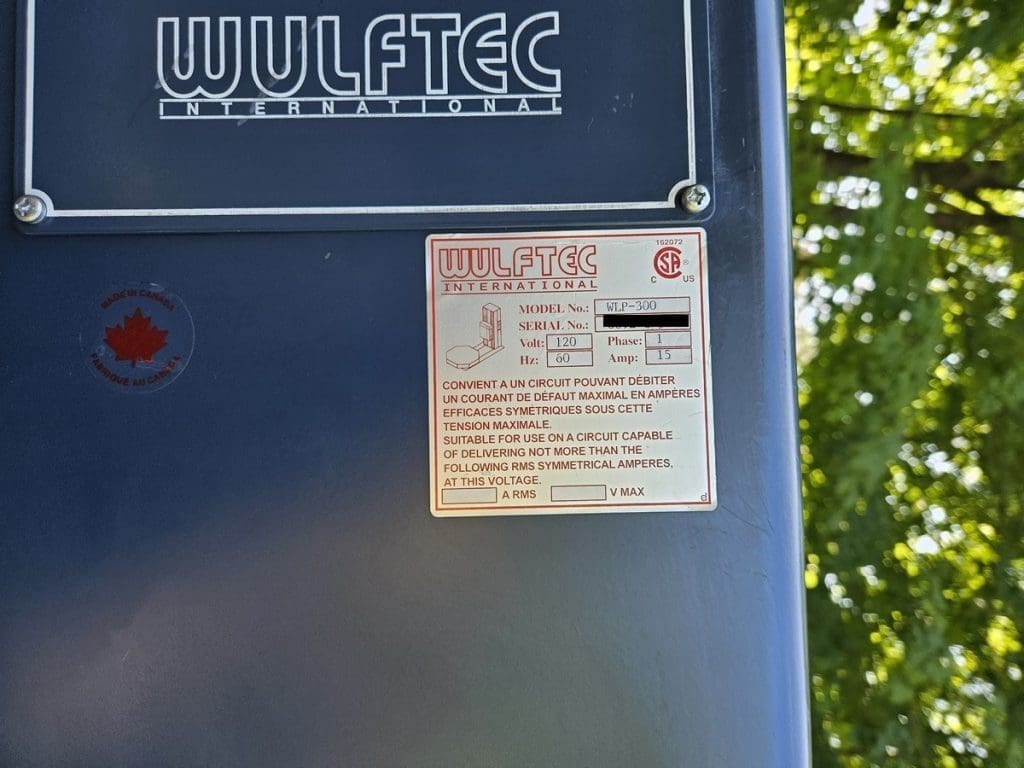 Used Wulftec WLP-300 Pallet Wrapper For Sale