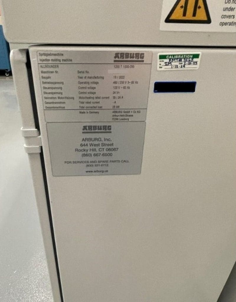 Used Arburg 1200T 1000-290 Injection Molding Machine For Sale