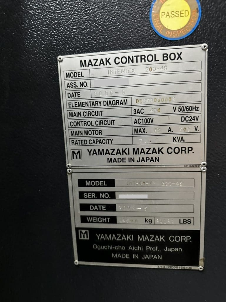 Used Mazak Integrex 200-IV S CNC Lathe For Sale
