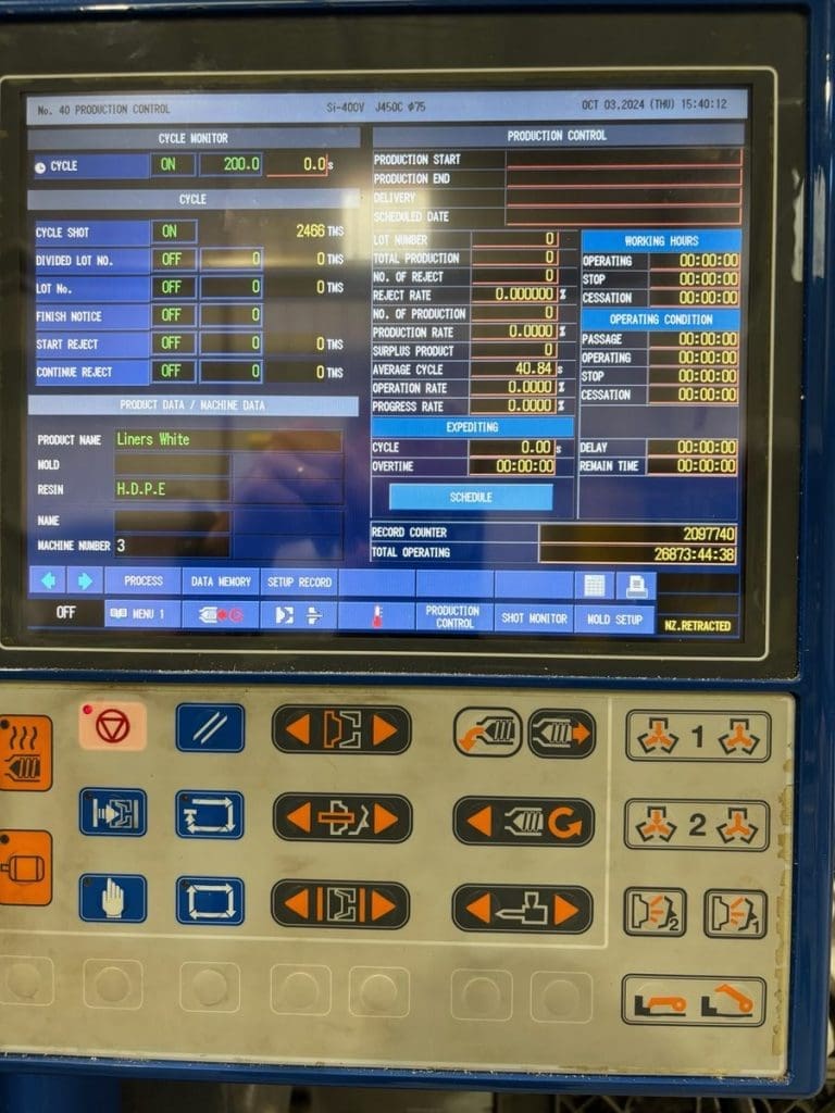 Used Toyo Si-400V-J450CU Injection Molding Machine For Sale