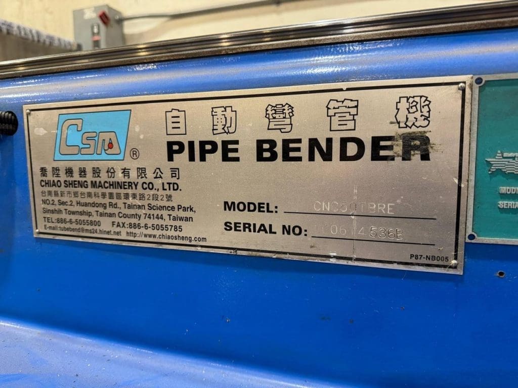 Used Horn CNC50TBRE CNC Tube Bender For Sale