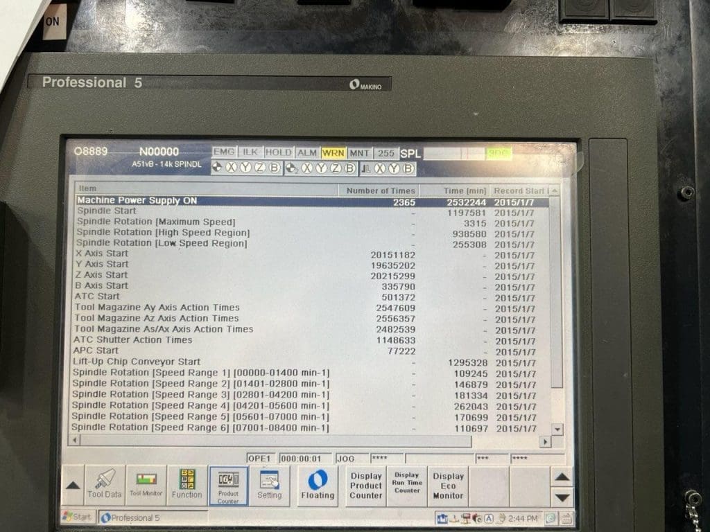 Used Makino A51NX CNC Horizontal Machining Center For Sale