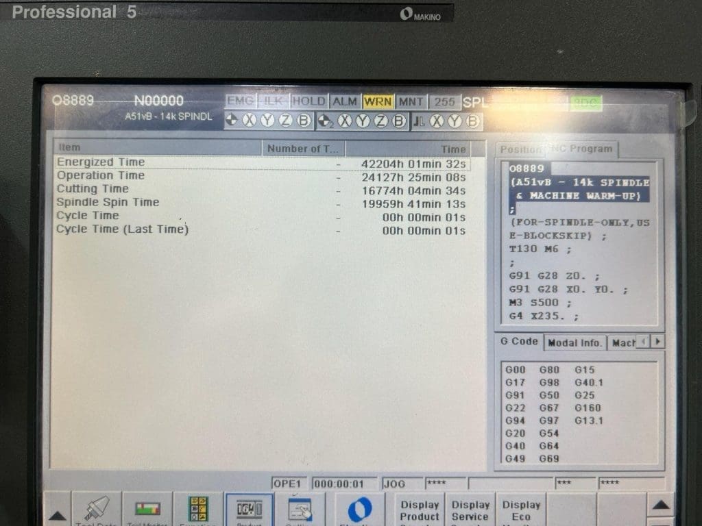 Used Makino A51NX CNC Horizontal Machining Center For Sale