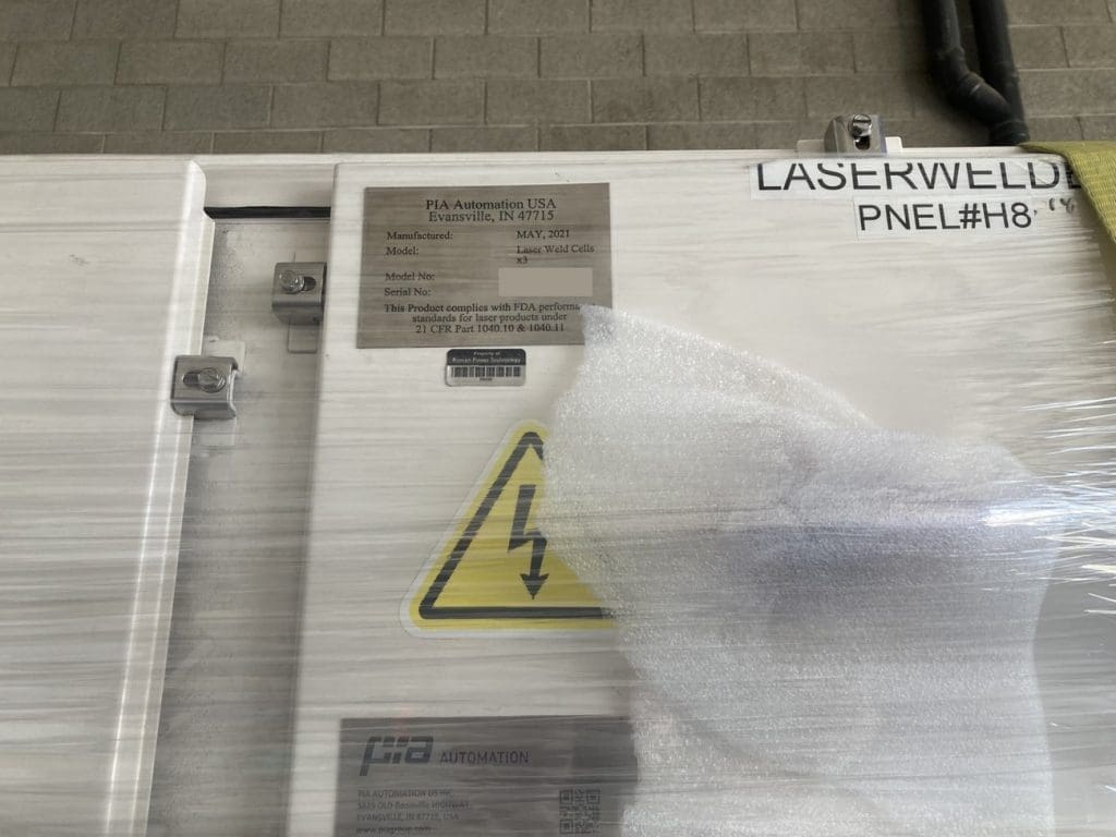 Used PIA Laser Weld Cell Laser Welder For Sale
