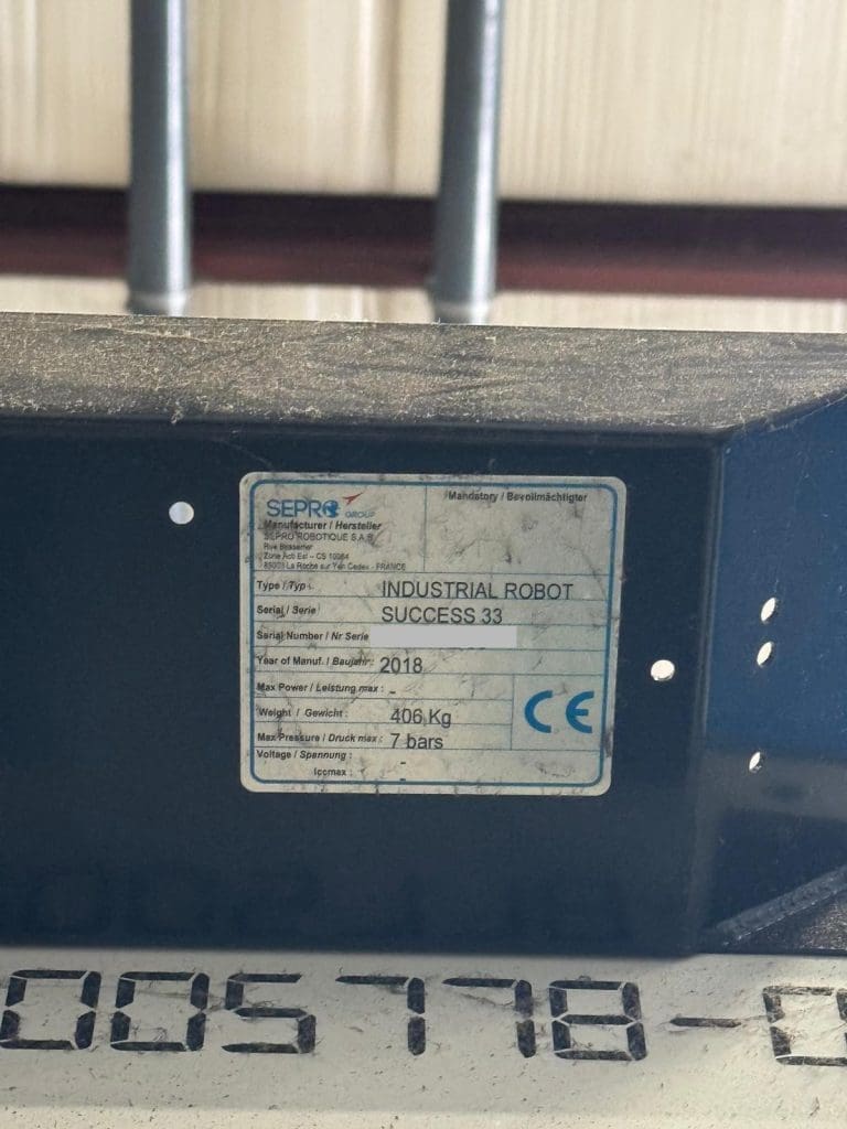 Used Sepro Success 33 Robots For Sale