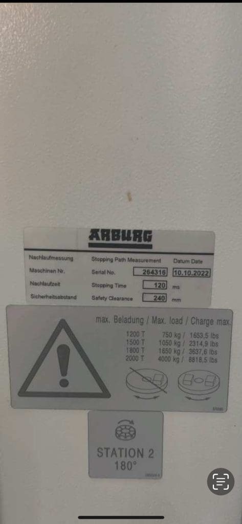 Used Arburg 1200T 1000-290 Injection Molding Machine For Sale