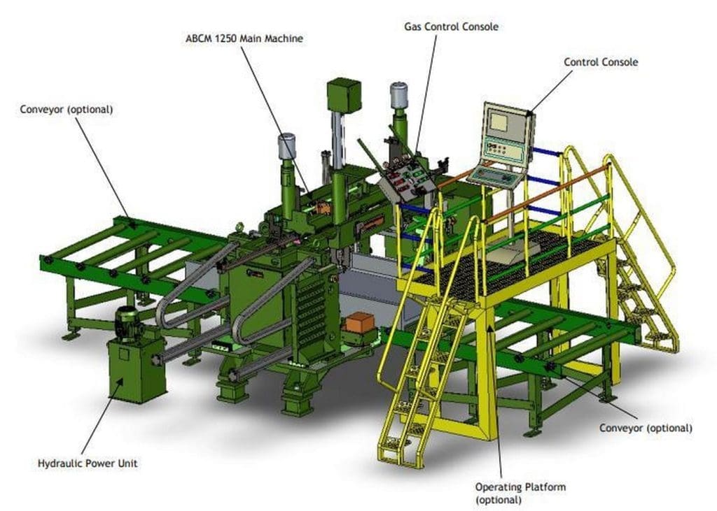 Used Peddinghaus ABCM-1250-3D Beam Coping Machine For Sale