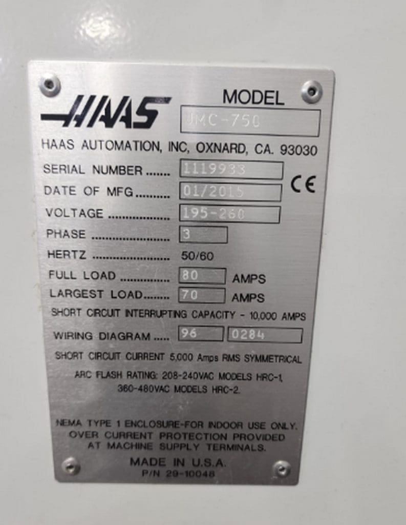 Used Haas UMC-750 CNC Vertical Machining Center For Sale