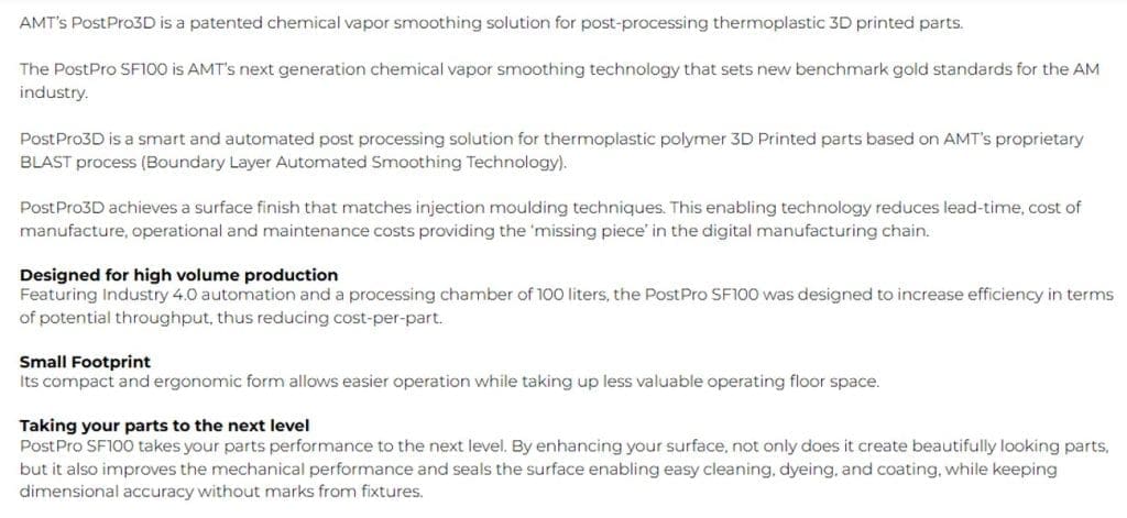 Used AMT PostPro SF100 Finishing System For Sale
