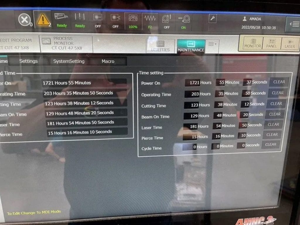 Used Amada Ensis 3015-RI CNC Laser For Sale