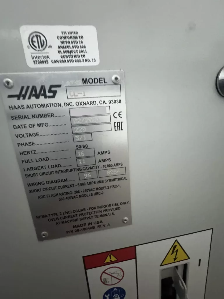 Used Haas CL-1 CNC Lathe For Sale