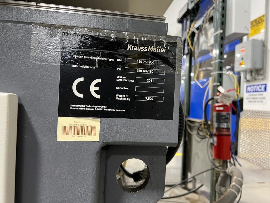 Used Krauss Maffei AX 180-750 Injection Molding Machine For Sale