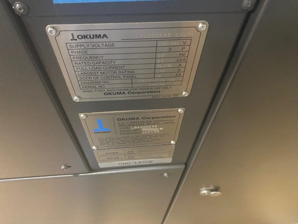 Used Okuma SpaceTurn LB4000EXII CNC Lathe For Sale