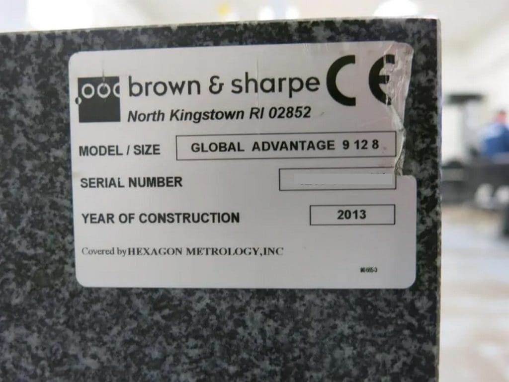Used Brown and Sharpe Global Advantage 9.12.8 DCC CMM For Sale